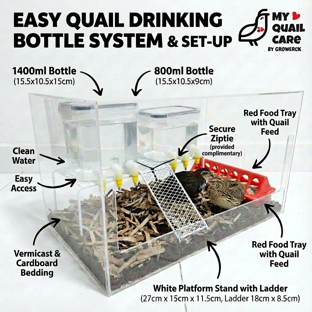 Easy Quail Drinking Bottle System & Setup