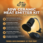 50W Ceramic Heat Emitter Kit