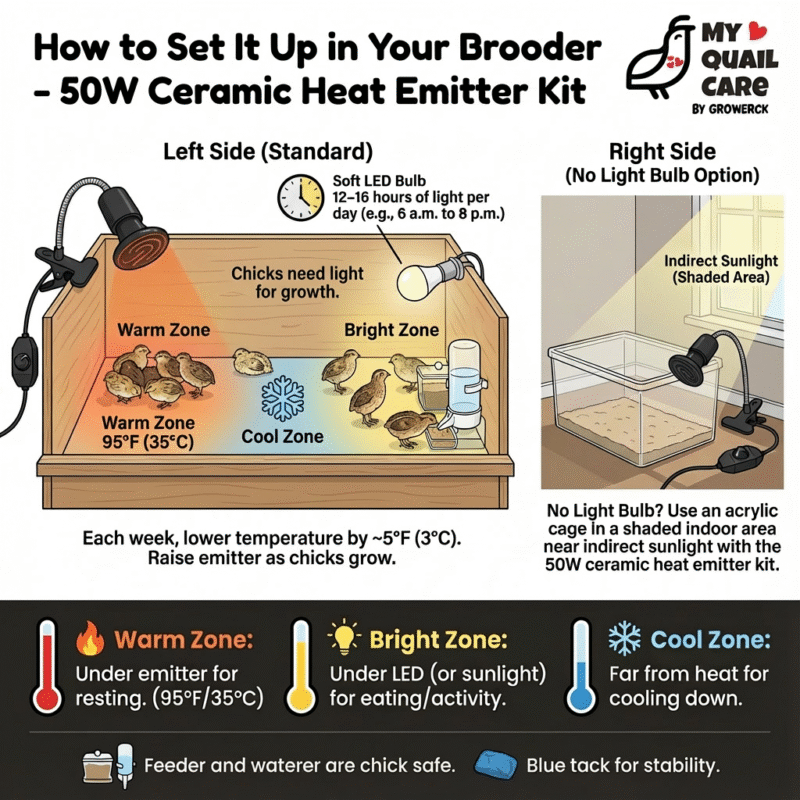 Infographic on Ceramic Heat Emitter | Ceramic Heat Lamp for Brooder
